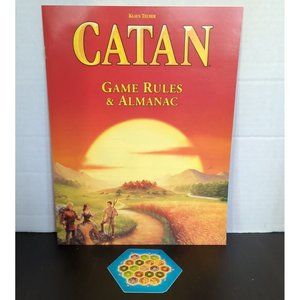 Catan Game Replacement Parts: RULES GUIDE & ALMANAC & STICKER NEW
